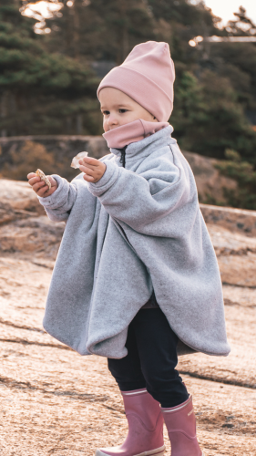 Ponczo Samochodowe z Rękawami 2 w 1 Moonlight MySafeHug 0-6 lat Jasny Szary Melanż