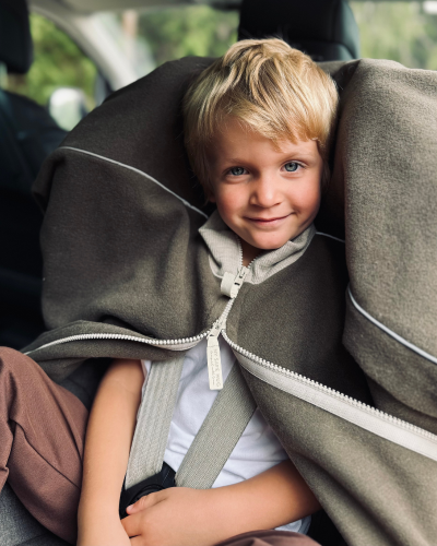 Wełniane Ponczo samochodowe PREMIUM 100% Merino Wool Sandstone